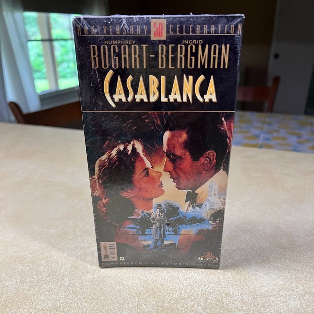 NEW! 50th Anniversary Casablanca VHS Tape - Factory Sealed
